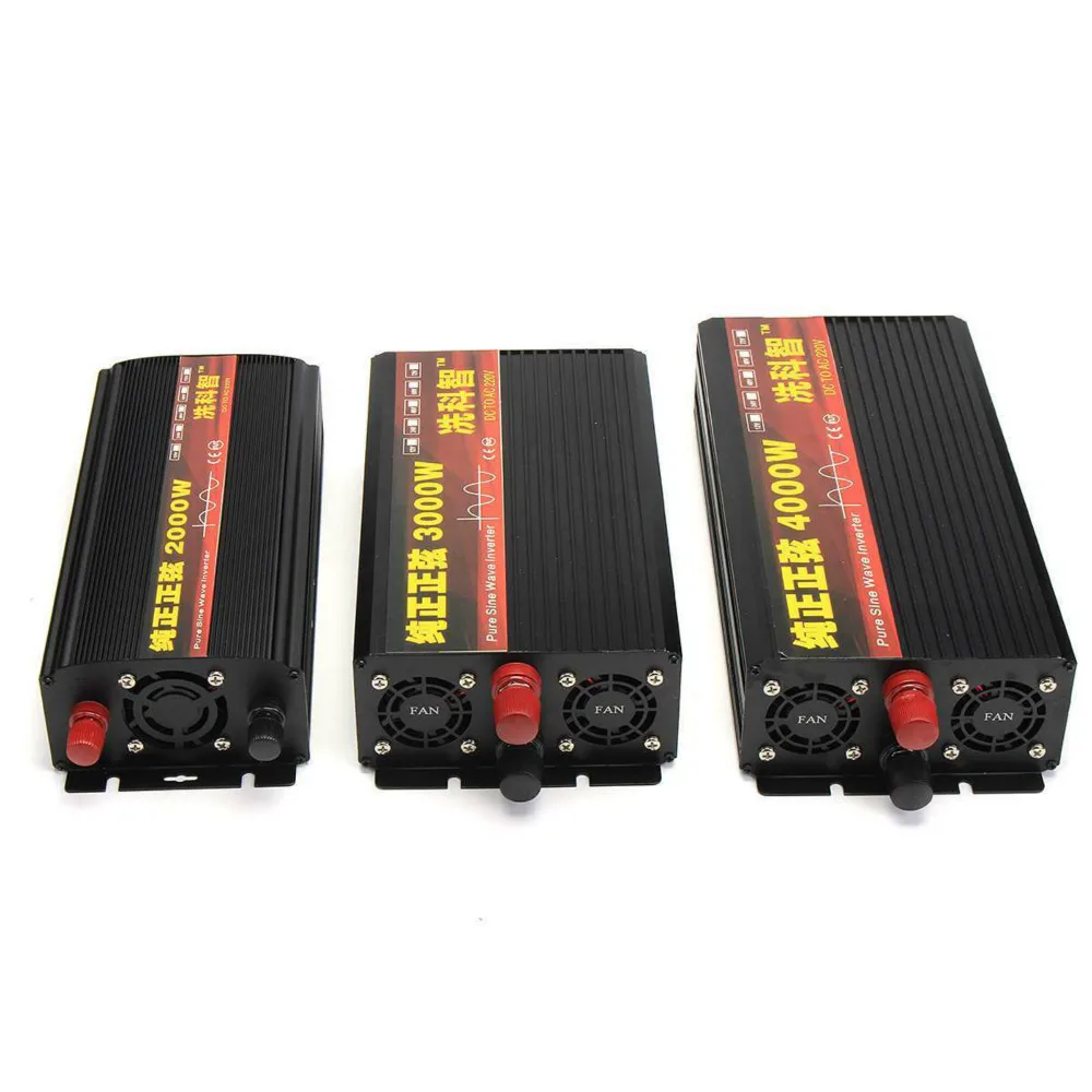 

Inverter 12V/24V 220V 2000/3000/4000W Voltage transformer Pure Sine Wave Power Inverter DC12V to AC 220V Converter+2 LED Display