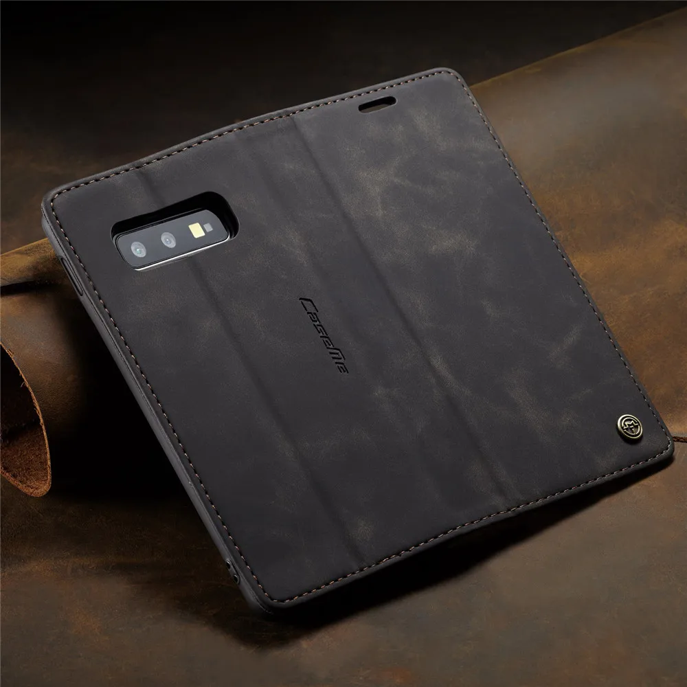 Чехол CaseMe для Samsung Galaxy S10 S10E S8 S9 Plus роскошный кожаный чехол с откидной крышкой