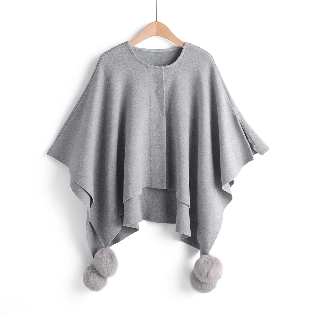 OMIKRON новые модные зимние теплые плюшевые накидки и пончо женские шали большого