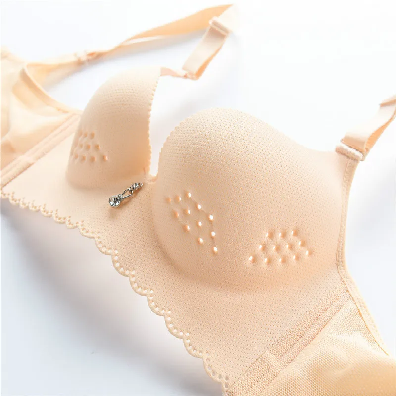Бюстгальтер женский бесшовный с чашками пуш ап Модный интимный хлопковый