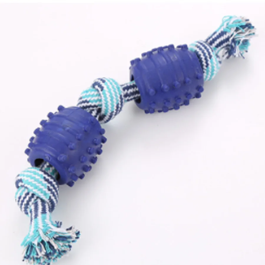 Double knot cotton rope with Ball Dog Toy molars bite resistant toys tooth cleaning pet supplies factoryA898 | Дом и сад