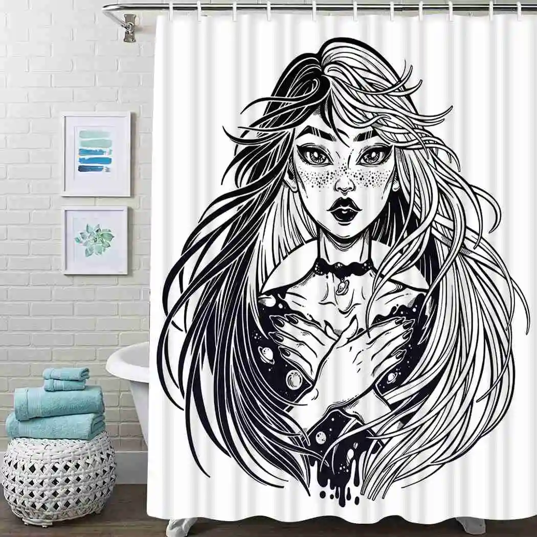 

Boho Trippy Shower Curtain Tie Dye Abstract Shower Curtain Waterproof Fabric For Bathroom Decor Shower Curtains Set with Hooks