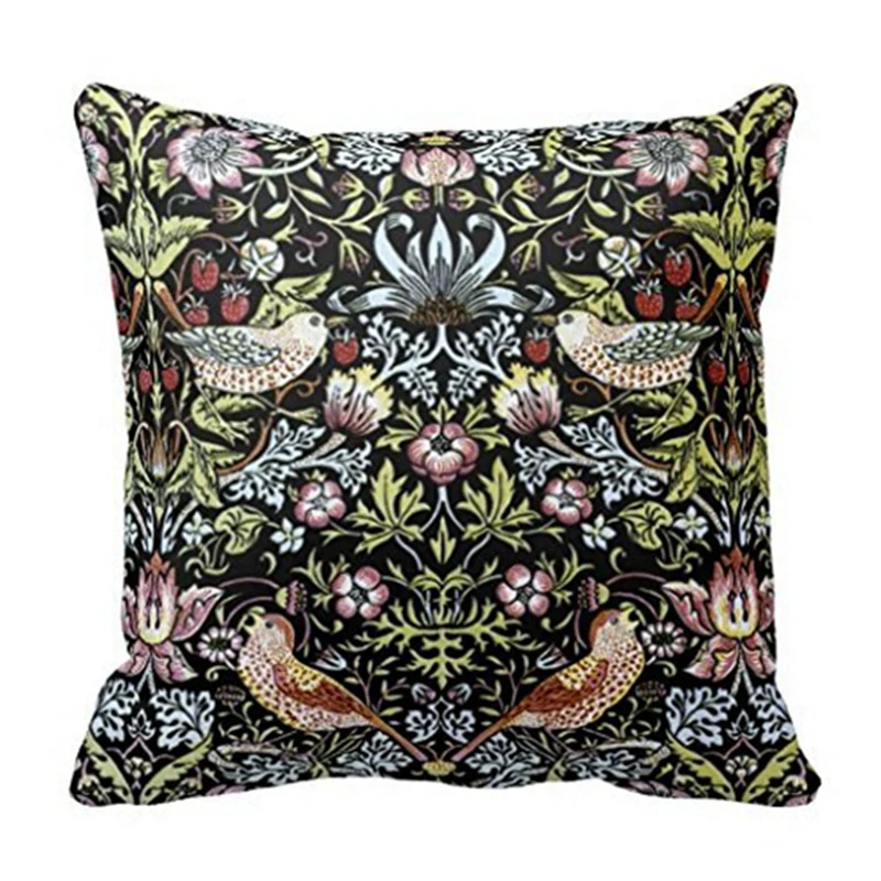 

2 Pcs Decoration Pillow Throw Pillow Case Living Room Sofa Cushion Cover, Dark Green & Black