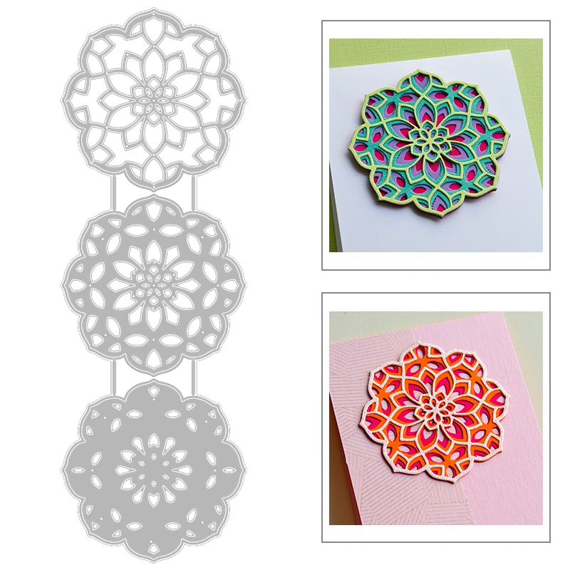 

2020 New 3D Flowers Pattern Layered Metal Cutting Dies For DIY Cut Paper Embossing Making Background Card Scrapbooking NO Stamps