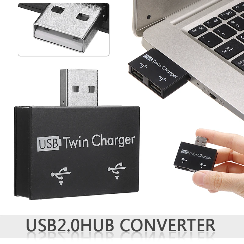 Мини usb 2 0 концентратор конвертер DC 5 в порта сплиттер стабильный двойной зарядное