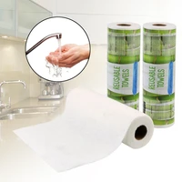 home kitchen paper towel washable absorbent washable dish cloths reusable bamboo towels 25pcsroll clean washing towel