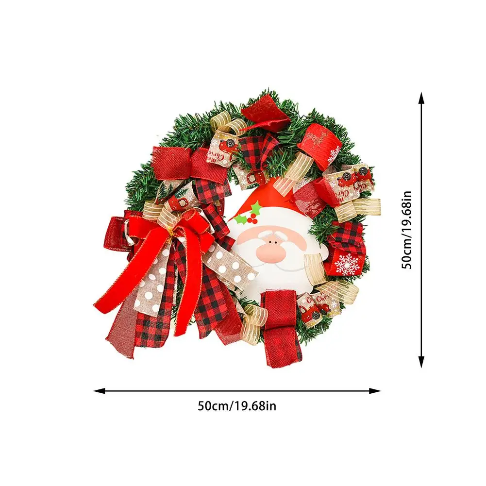 

Santa Claus Head Wreath DIY Decorative Door And Window Wreath Wall Hanging For Christmas Pendant Ornament Gifts