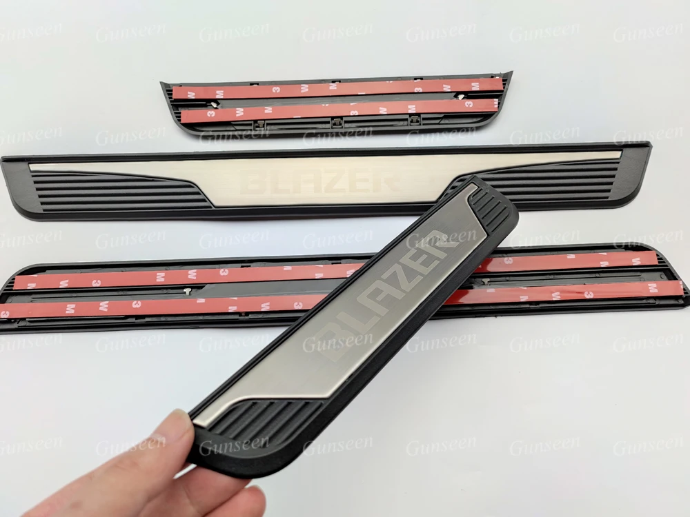 

For Chevrolet Blazer 2021 Car Accessories Door Sill Protector Scuff Plate Pedal Styling Sticker Auto Threshold Trim 2020 2022