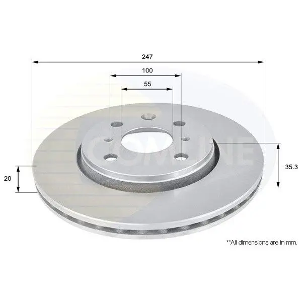 Disc brake COMLINE ADC1561V | Автомобили и мотоциклы