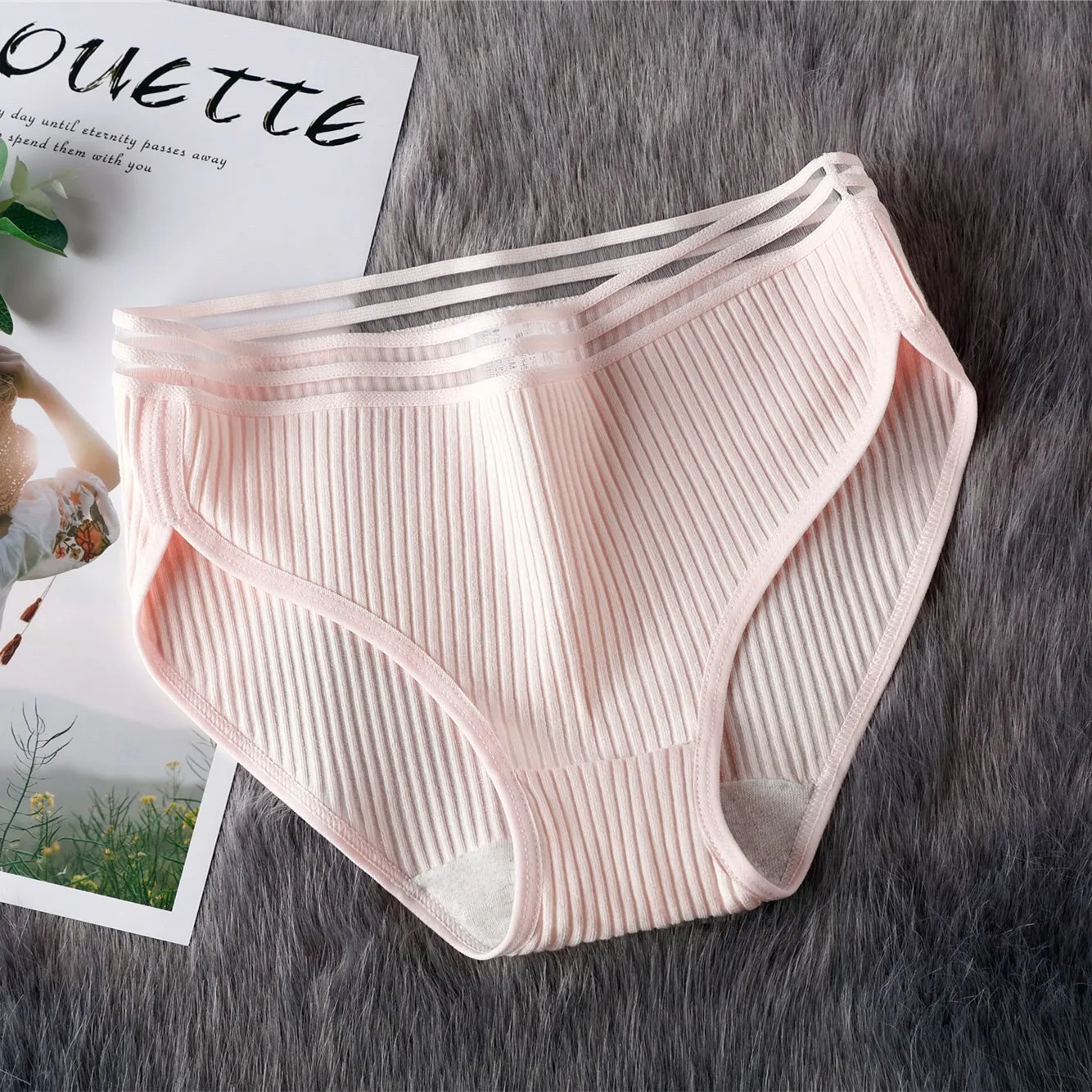 Новинка 2021 стильные ажурные трусики для подростков хлопковое дышащее нижнее