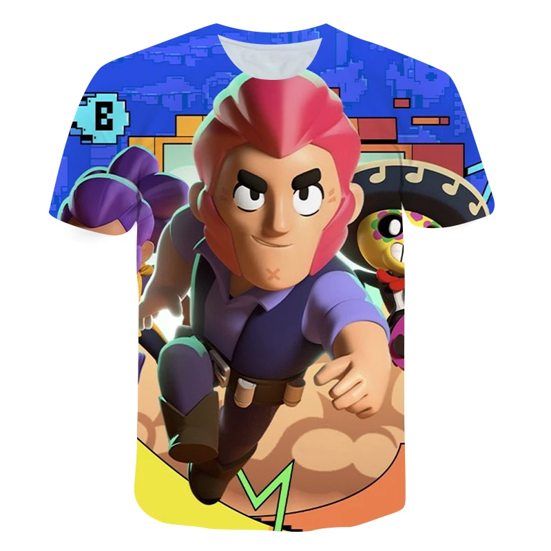 

New Game Stars T-Shirts Clothes Leon Darryl Tshirt kids 3D Bull Ricochet Brock EL Primo Barley Browl Tops Tees Tara Bo Piper