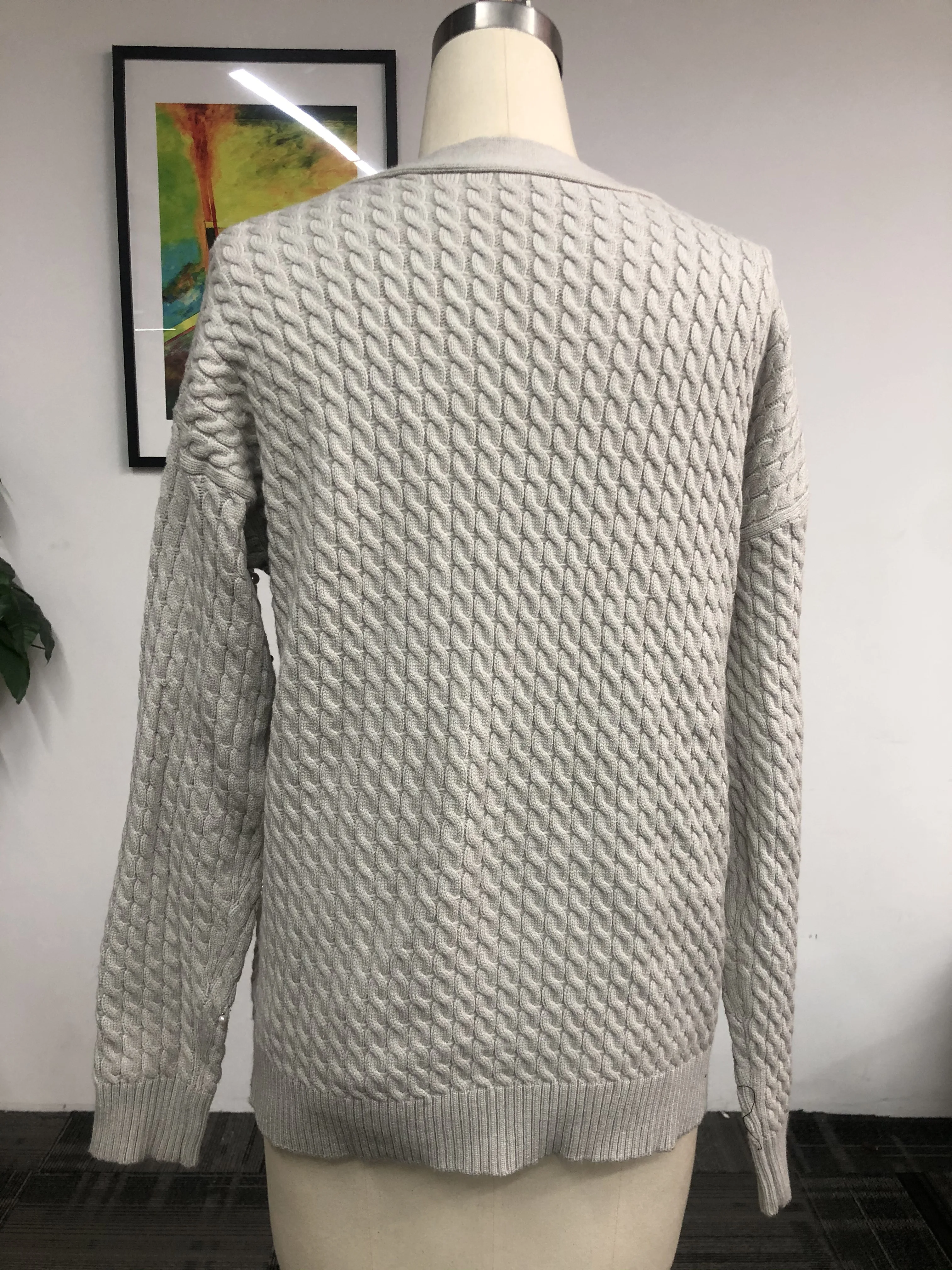 Дизайнерский кардиган с бисером женский свитер зима осень 2020 модный бренд