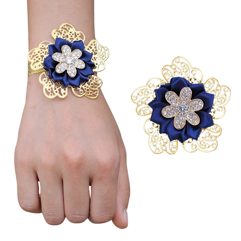 Рекламный мужскый корсаж для жениха из золотой фольги Кристальный ручной работы