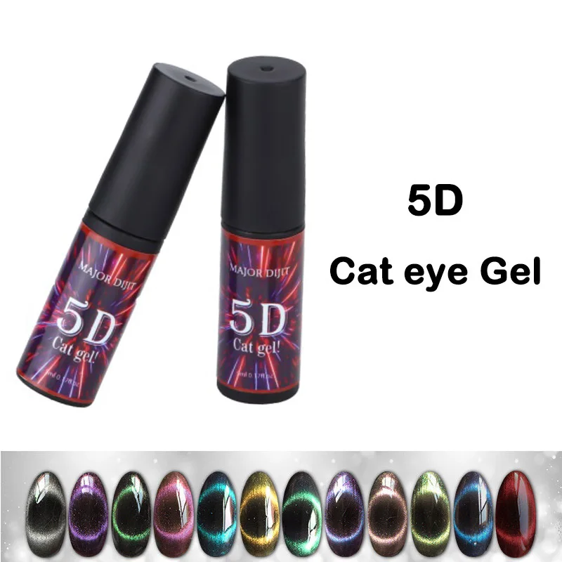 5D кошачий глаз Магнитный Гель-лак для ногтей 5 мл 12 цветов УФ-гель лаковый