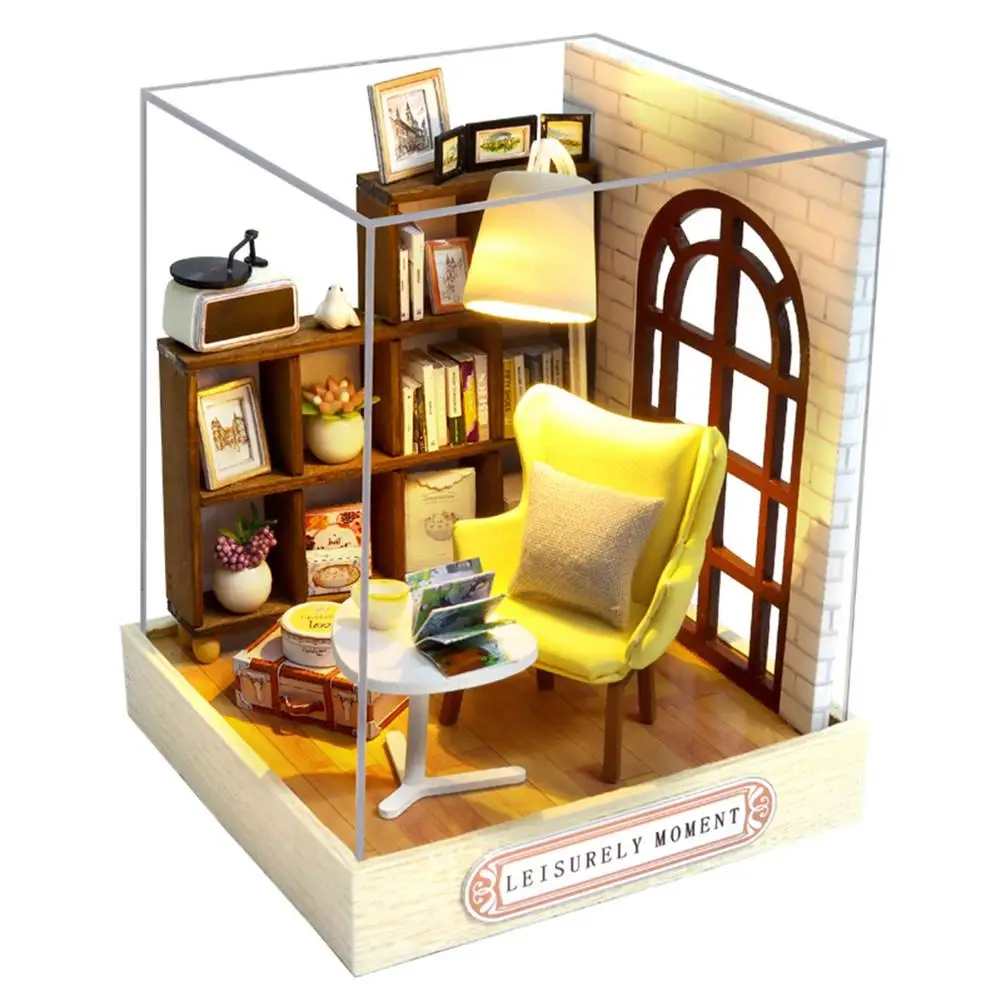 

Doll House DIY Furniture Miniature 3D Craft Wooden Dollhouse Casa Ornaments Toys For Children New Year 2022 Christmas Gifts
