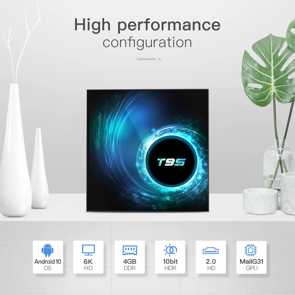 Android 10.0 T95 H616 Smart TV Box 2.4G Wifi 6K HDR Set Top Media Player Google Youtube Mini Receiver 2GB 4GB PK H96 | Электроника