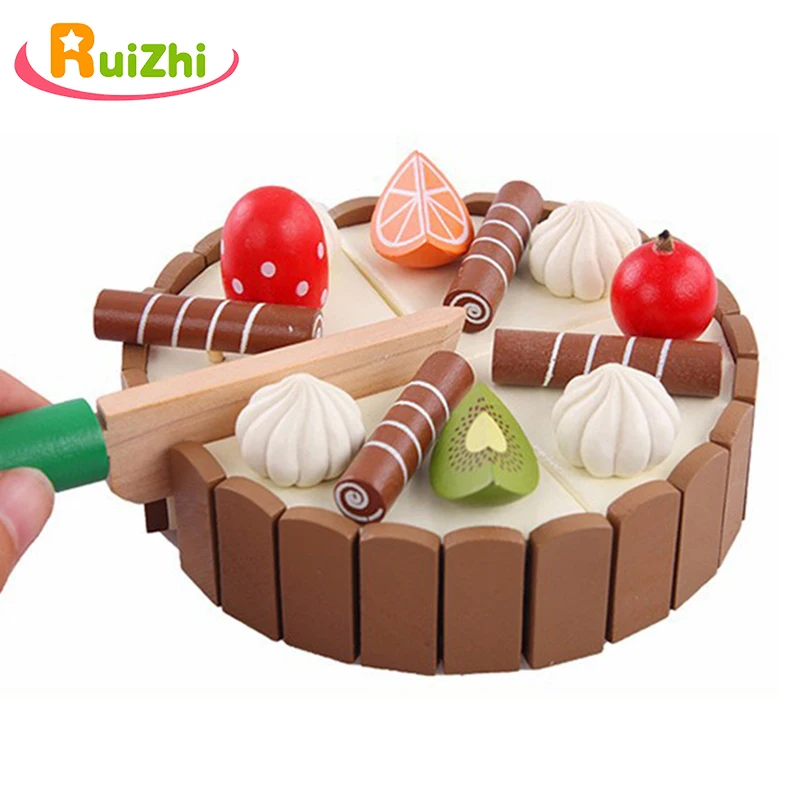 Ruizhi Мини Магнитный торт ко дню рождения дети Моделирование еда игровой дом