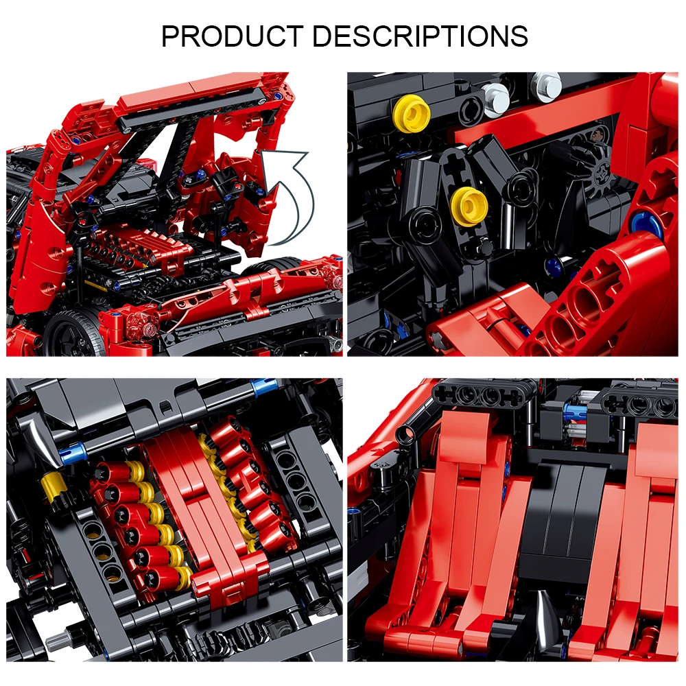 

City Racers Enzo Super Racing Scale Sports Car Set Technic Speed Vehicles Building Blocks Bricks Children Toys Christmas Gifts