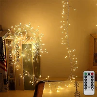 usb power 100200 led firecracker string lights 8modes copper wire firework garland lights for holiday christmas party new year