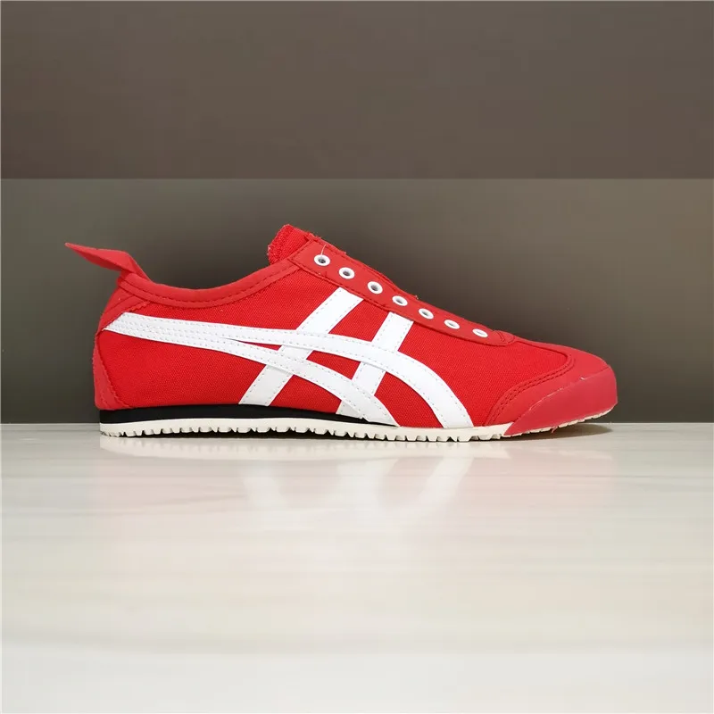

Authentic THE ONITSUKA Men's/Women's Sports Shoes Outdoor Canvas Upper Sneakers Red/White Color Size Eur 36-44