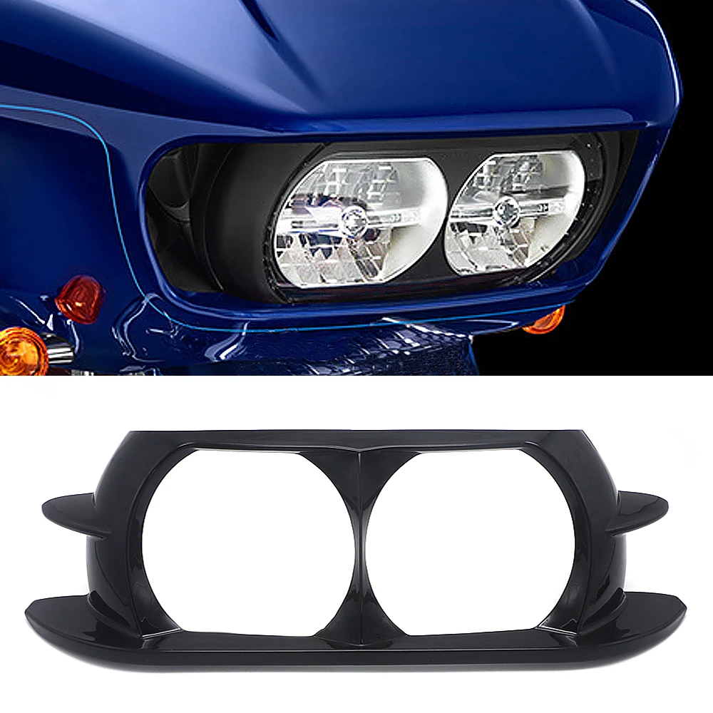

Headlamp Cover Dual Headlight Fairing Trim Bezel Scowl 2015-2019 For Harley Touring Road Glide Special FLTRXS Road Glide FLTRX