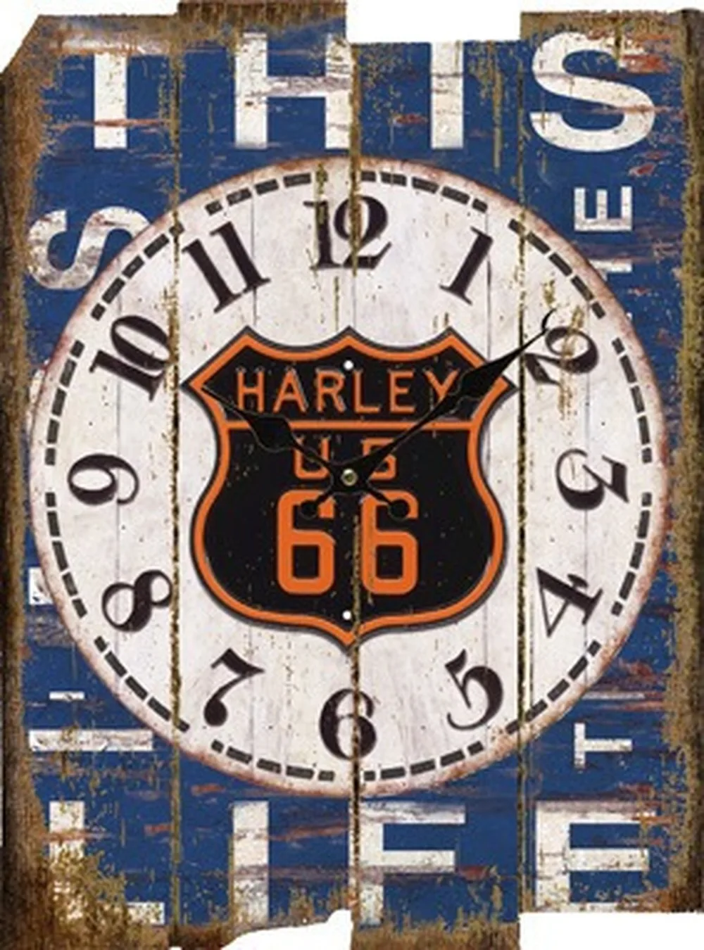 

Amazon Hot Sale Products Vintage Wooden Clock Multi-Color Mute Personalized Wall Clock Creative Living Room Clock Wholesale