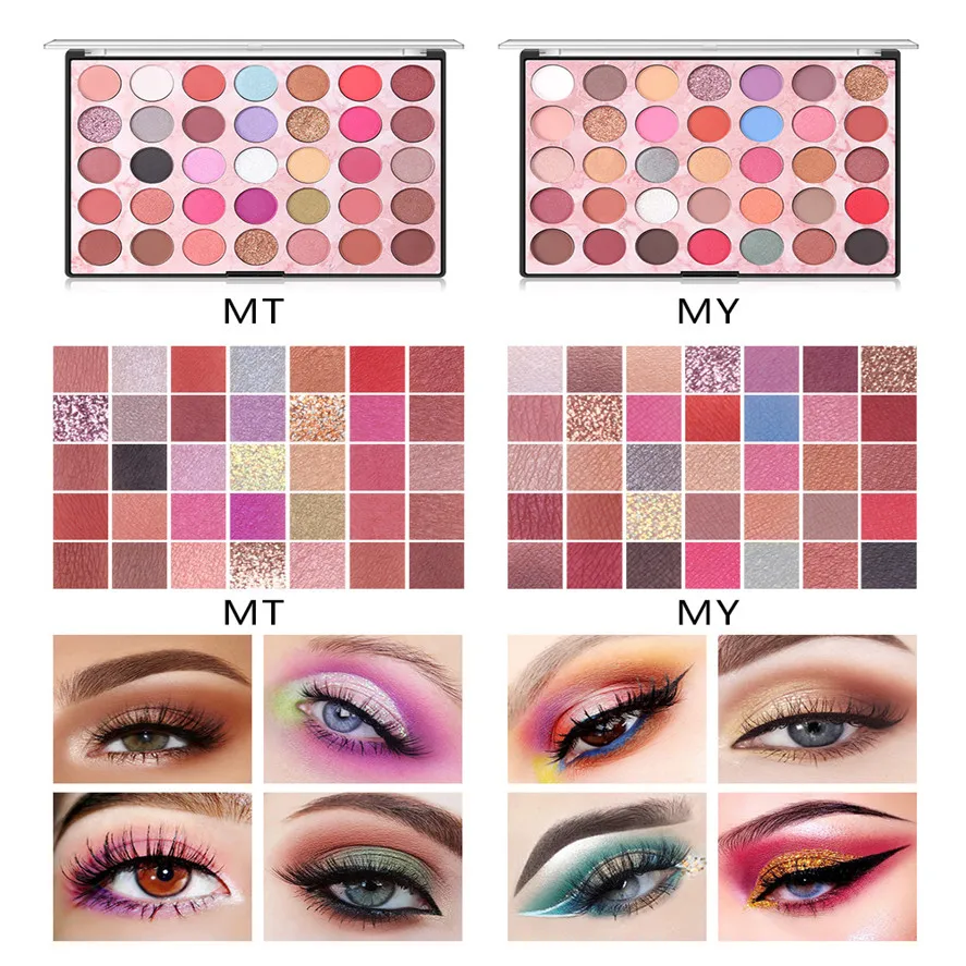 С перламутровым блеском тени для век Пудра MISS ROSE 1 шт. матовые Палитра Мода