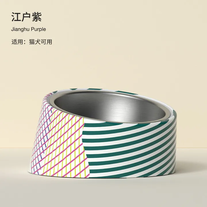 

Stainless Steel Dog Feeders Universal Non Slip Bevel High Quality Dog Feeders Water Bottle Comedero Perro Pet Accessories DK50DF