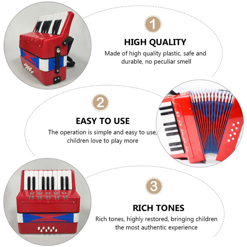 

1 Pc Accordion Educational Plaything Lovely Children Musical Instruments
