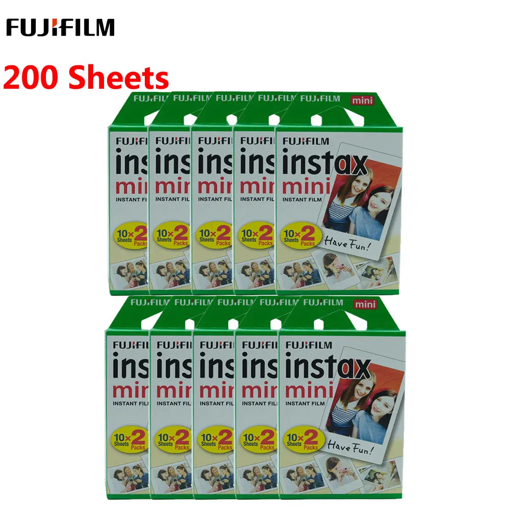 Оригинальная пленка Fujifilm Instax Mini 200 листов мгновенная фотобумага для Fuji 9 8 25 90 7S