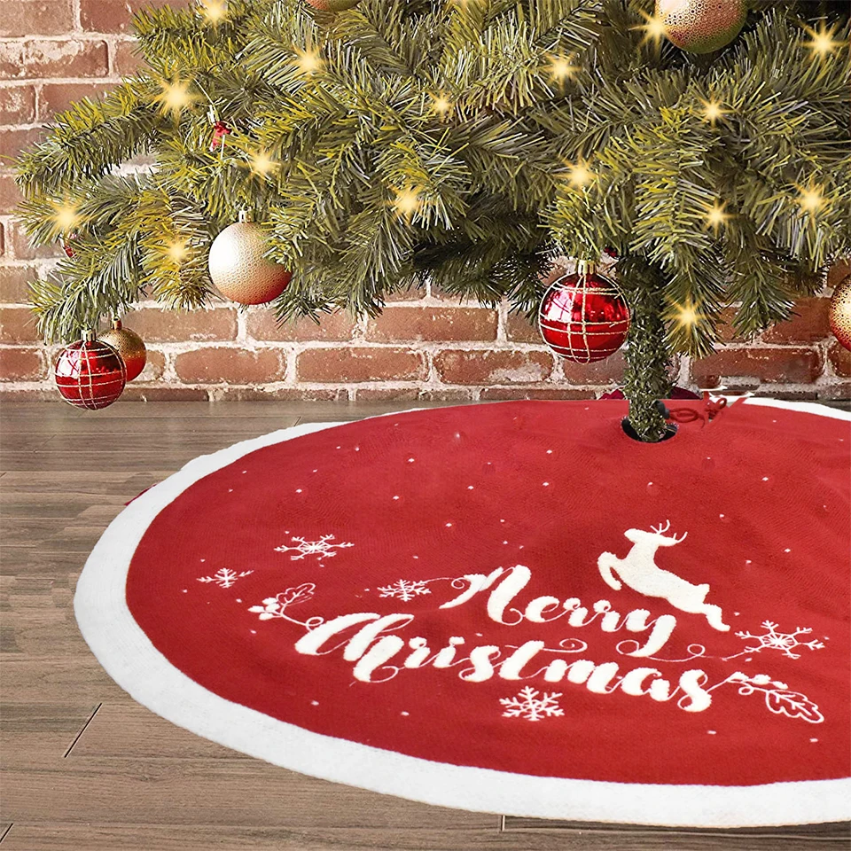 

Большой Красный Строительный коврик 122 см, Рождественский напольный коврик, домашний декор 2022, новогоднее одеяло, Рождественское украшение,...