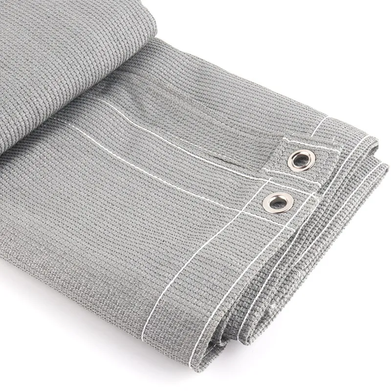 Серая сетка для конфиденциальности на балконе из ПЭНД защитная забора защита от