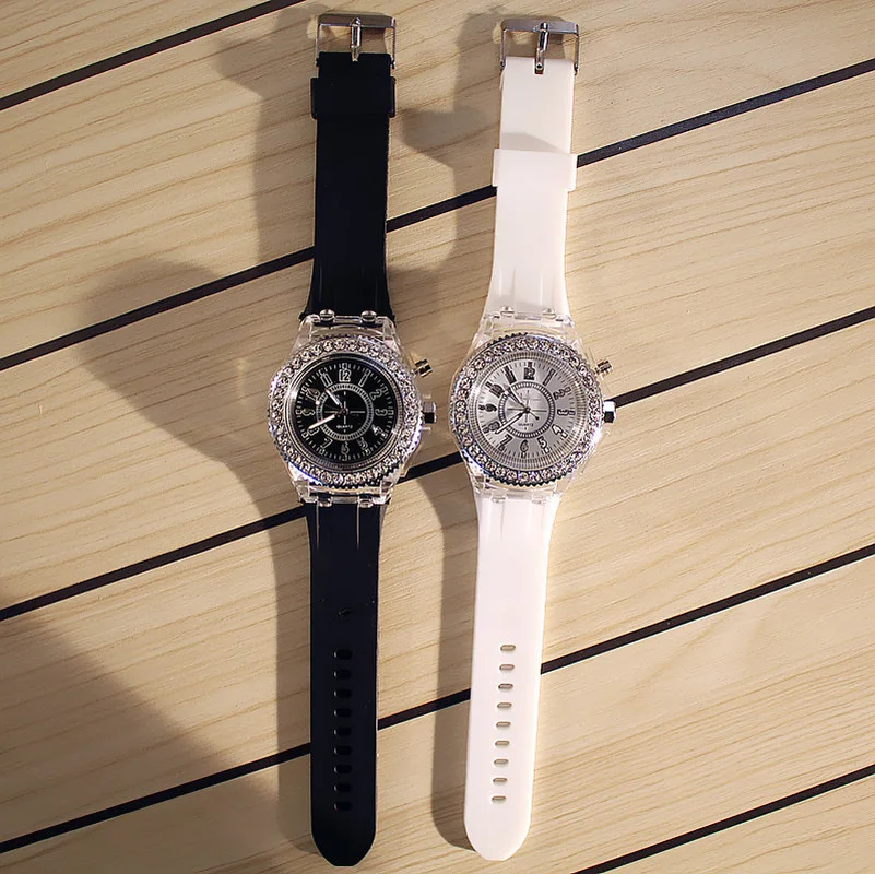 

7 Color Light Wristatch Led Flash Luminous Watchs Personality Children Watchs