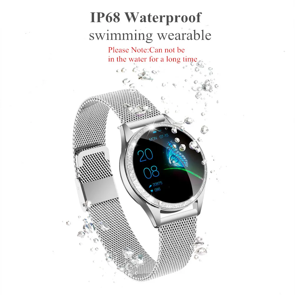 KW20 Women Smart Watch Fashion Lovely Bracelet Heart Rate Monitor Sleep Monitoring Smartwatch for IOS Android PK H8 S3 KW10 Band |