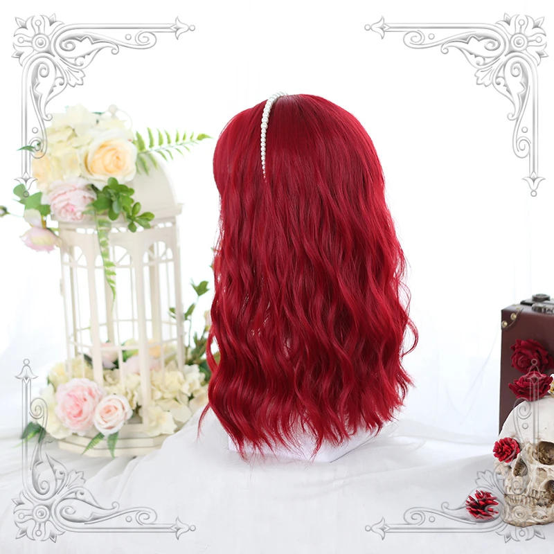 

Medium-Length Wavy Female Wig Red Heat