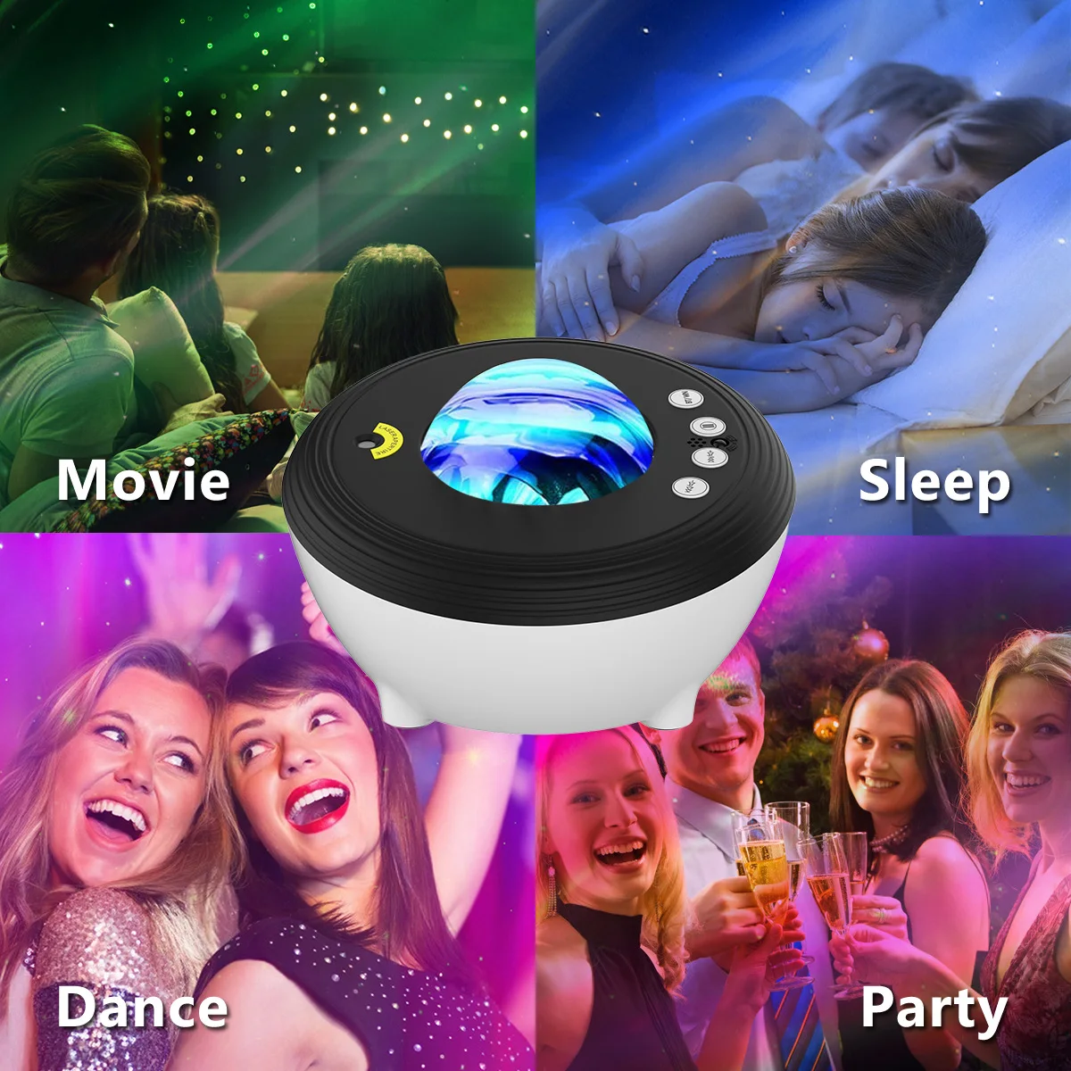 WiFi Smart Star Light Galaxy Projector Christmas Music Player Laser Starry Sky Night Work With GoogleAlexa Tuya | Лампы и освещение