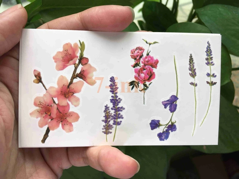 Переводятся с помощью воды татуировки красивое платье цветочным принтом из