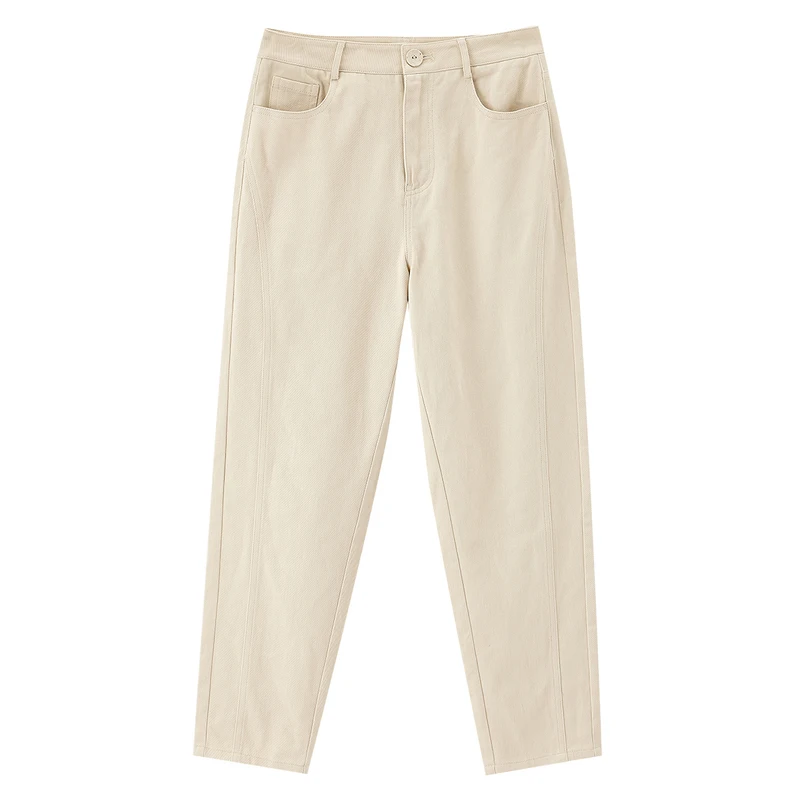 

INMAN Spring Autumn Lady Female Artsy Retro Style Loose Straight Shape Comfortable Cotton Causal Women Joker Long Pant
