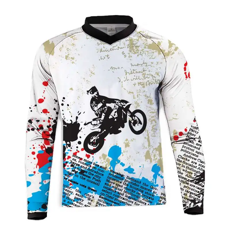 

Cycling Jersey Men's Mountain Bike Motocross Jersey long sleeve BMX DH MTB T-Shirt Downhill Tops Sports racing