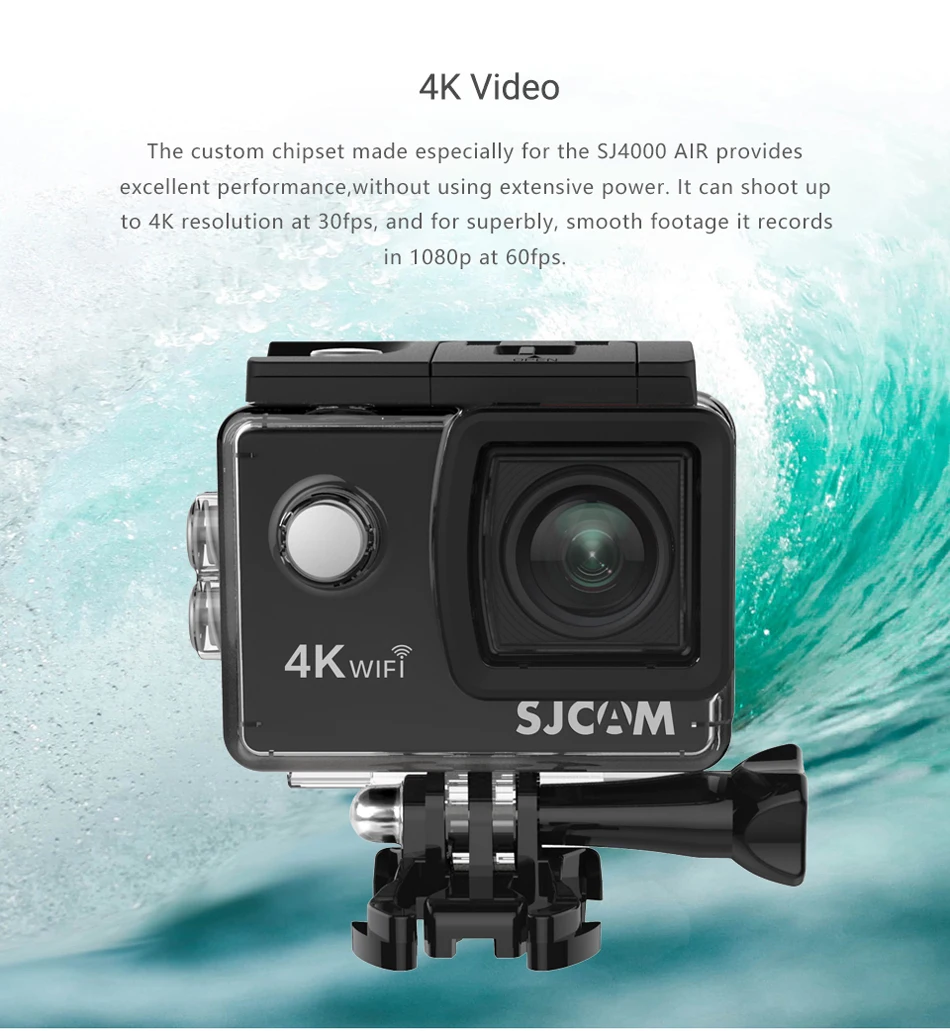 SJCAM SJ4000 AIR Действий Камеры Full HD Allwinner 4К 30FPS WIFI 2.0" Экран Мини Шлем Водонепроницаемый Спорт DV Камера, Лыжная камера, камера для дайвинга