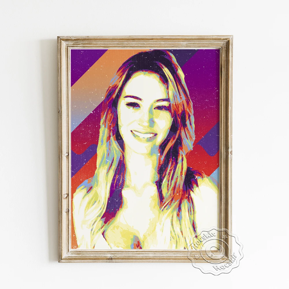 

American Actress Bryana Holly Poster, Elegant Sexy Lady Abstract Art Prints, Vintage Chic Psychedelic Canvas Painting Wall Decor