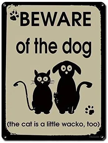 

Новый металлический жестяной знак nobrand, Остерегайтесь собаки, дома, бара, клуба, настенные декоративные знаки 12x8 дюймов