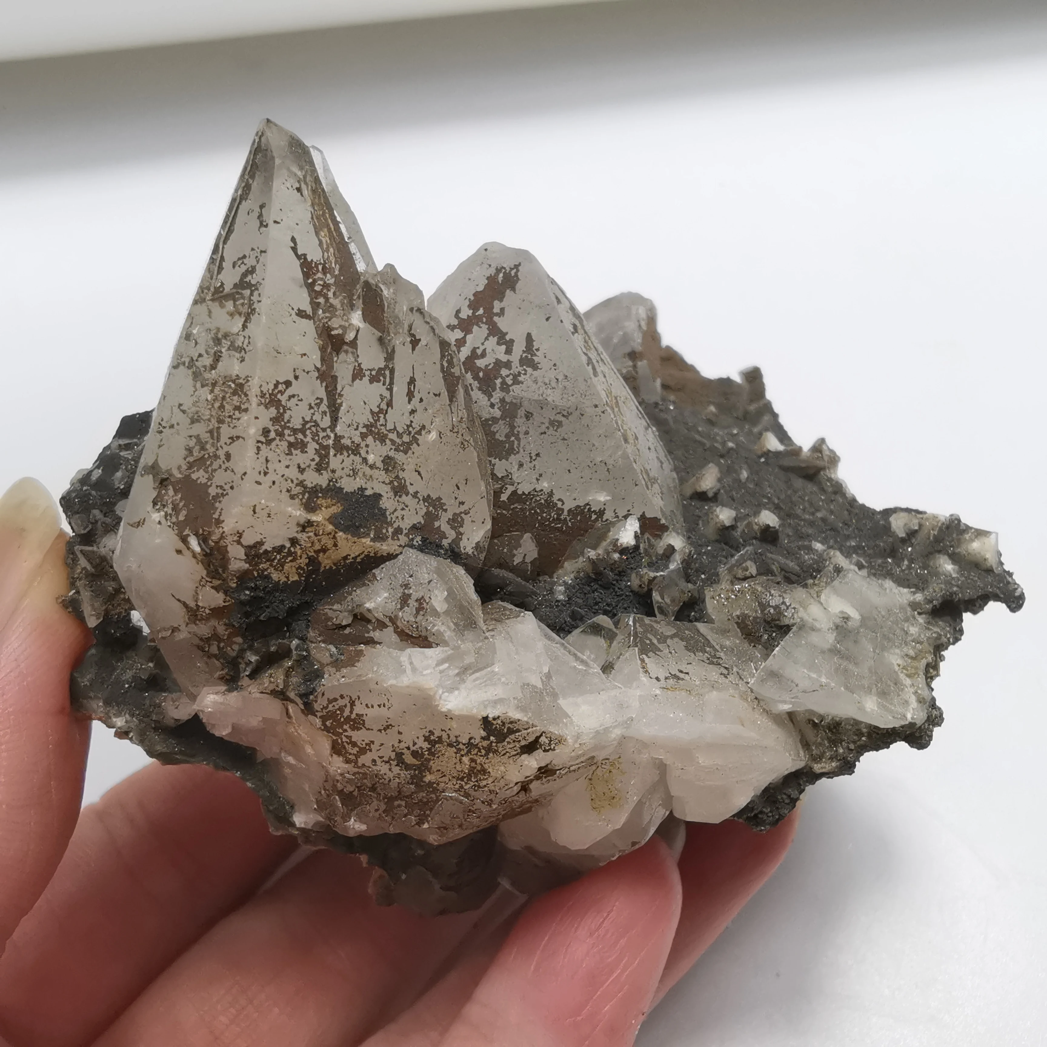 

242gCelebrity! 100% natural calcite mineral healing ring vein teaching specimen stone home decoration quartz gem collection