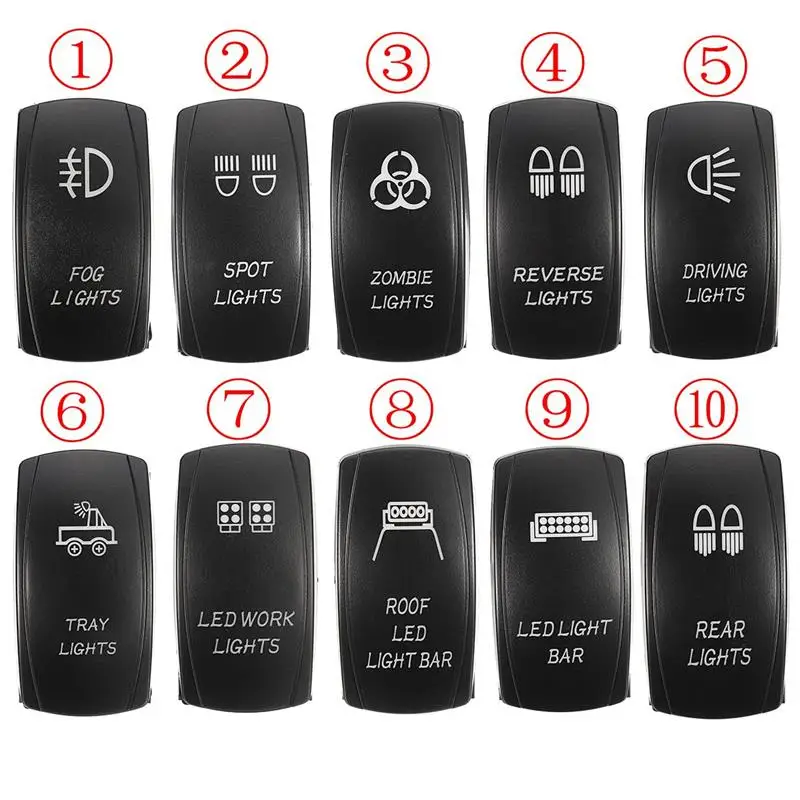 1x 2V/20A 24V/10A автомобильный морской катер RV лазерный Кулисный тумблер ВКЛ ВЫКЛ 5