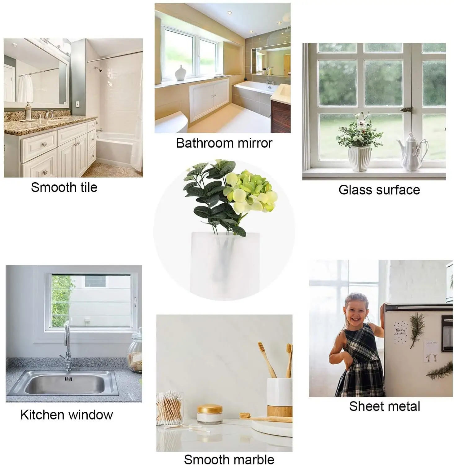 Силиконовая ваза для цветов клейкие вазы клейкая настенная подвесная съемная