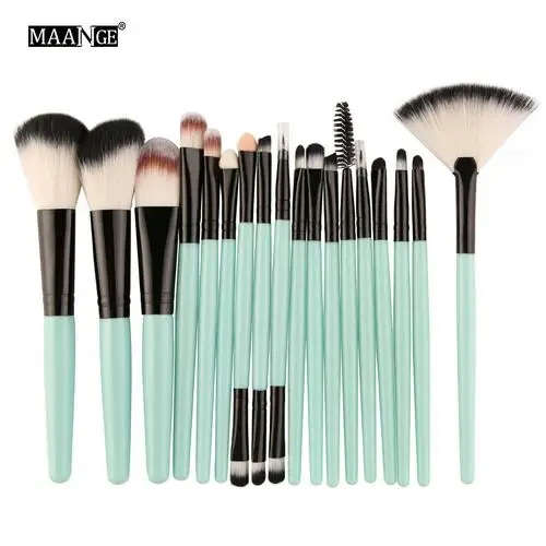 07 18pcs 6/15/18 шт набор кистей для макияжа, косметический инструмент для порошок тени для век Румяна смешивание; красота макияж кисти набор для макияжа бровей, TSLM1 - Handle Color: 07 18pcs