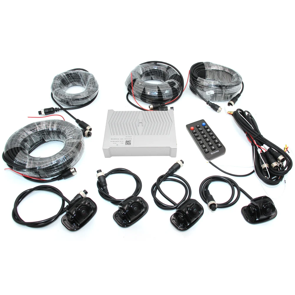 1080P 3D рыбий глаз 360 вид с птицы объемный автомобиль DVR камера система для пожарного