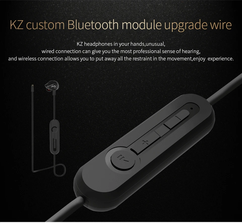 KZ AS10/BA10/ZST/ZS10 Bluetooth 4,2 модуль Bluetooth обновление Hi-Fi Портативный ушной подвесной тип для KZ ZS4/ZS5/ZS6/ED16