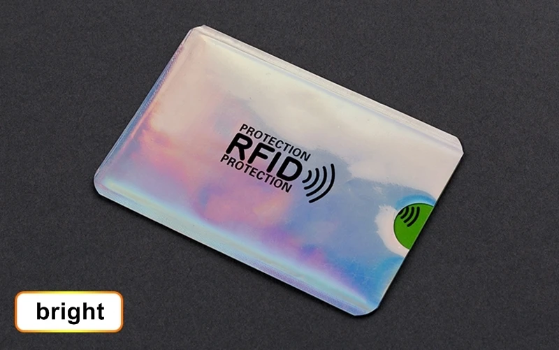 5 шт., Новые многоцветные лазерный алюминиевый Анти Rfid Бумажник Блокировка считыватель Блокировка банк держатель для карт ID банковская карта чехол Для мужчин защиты H119