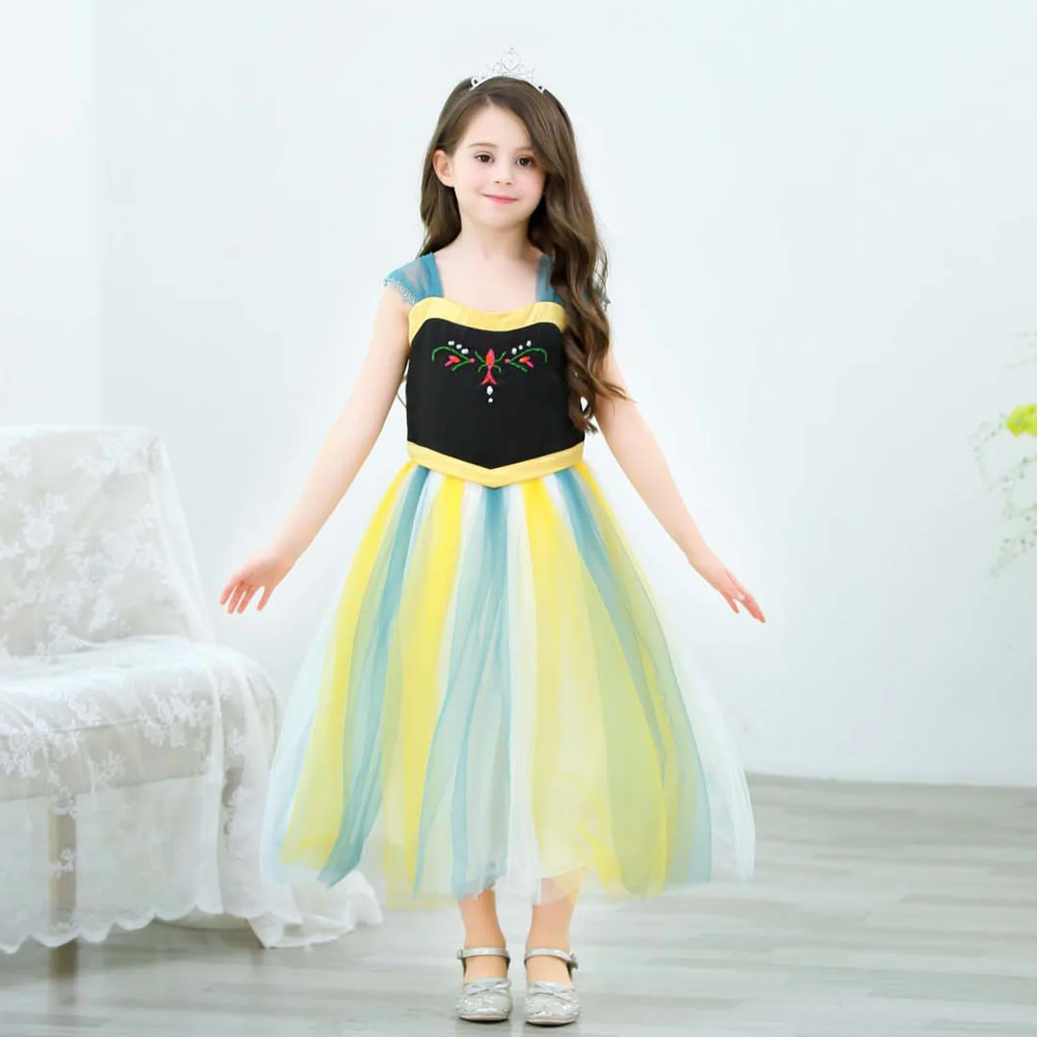 Halloween Christmas carnaval child frozen cosplay costume princess dress anna elsa girls tutu skirt birthday party |